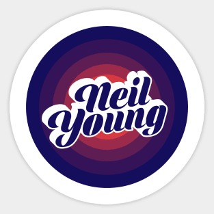 NEIL YOUNG - BLURN CIRCLE Sticker